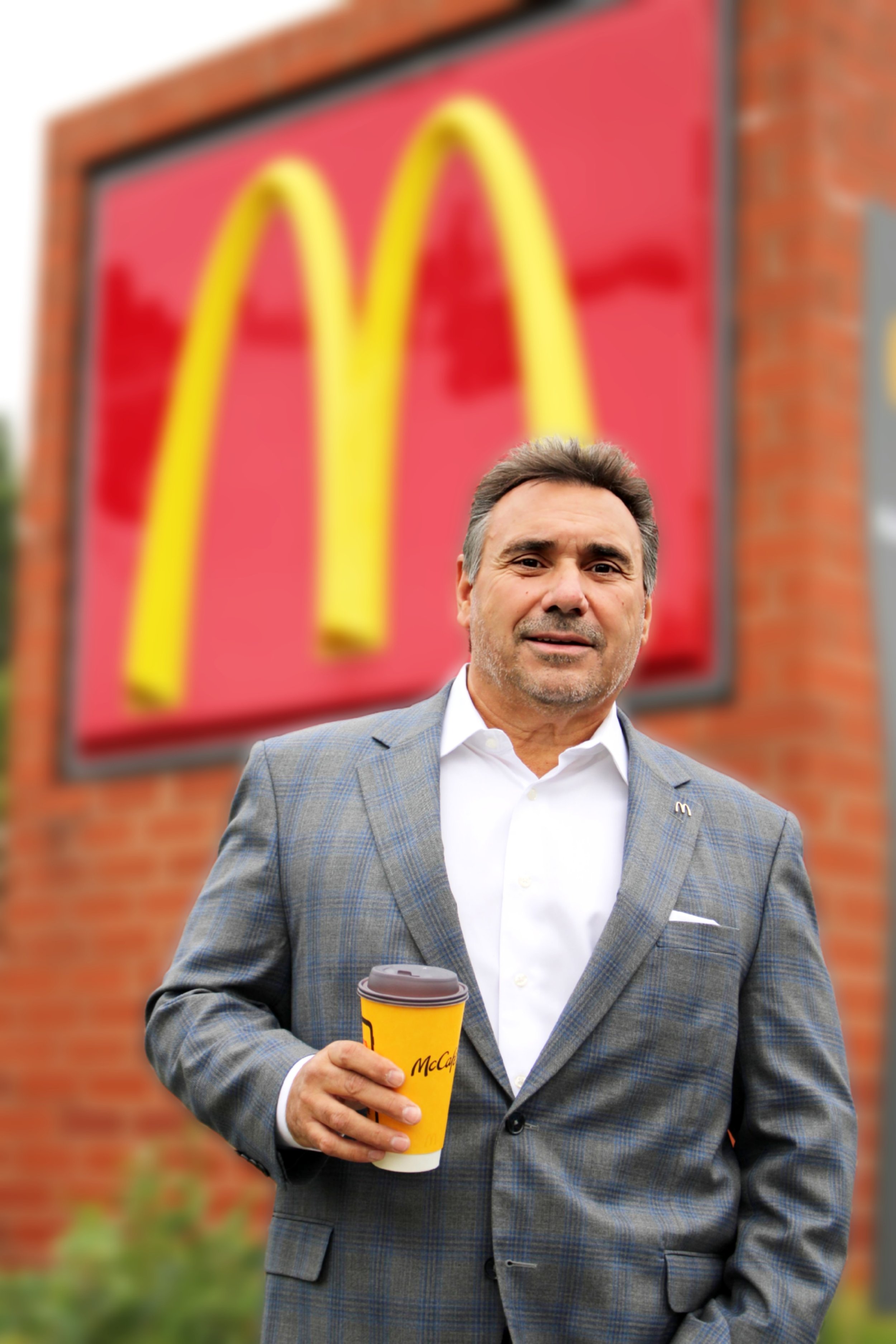 John Carnagio outside a JJC restaurant